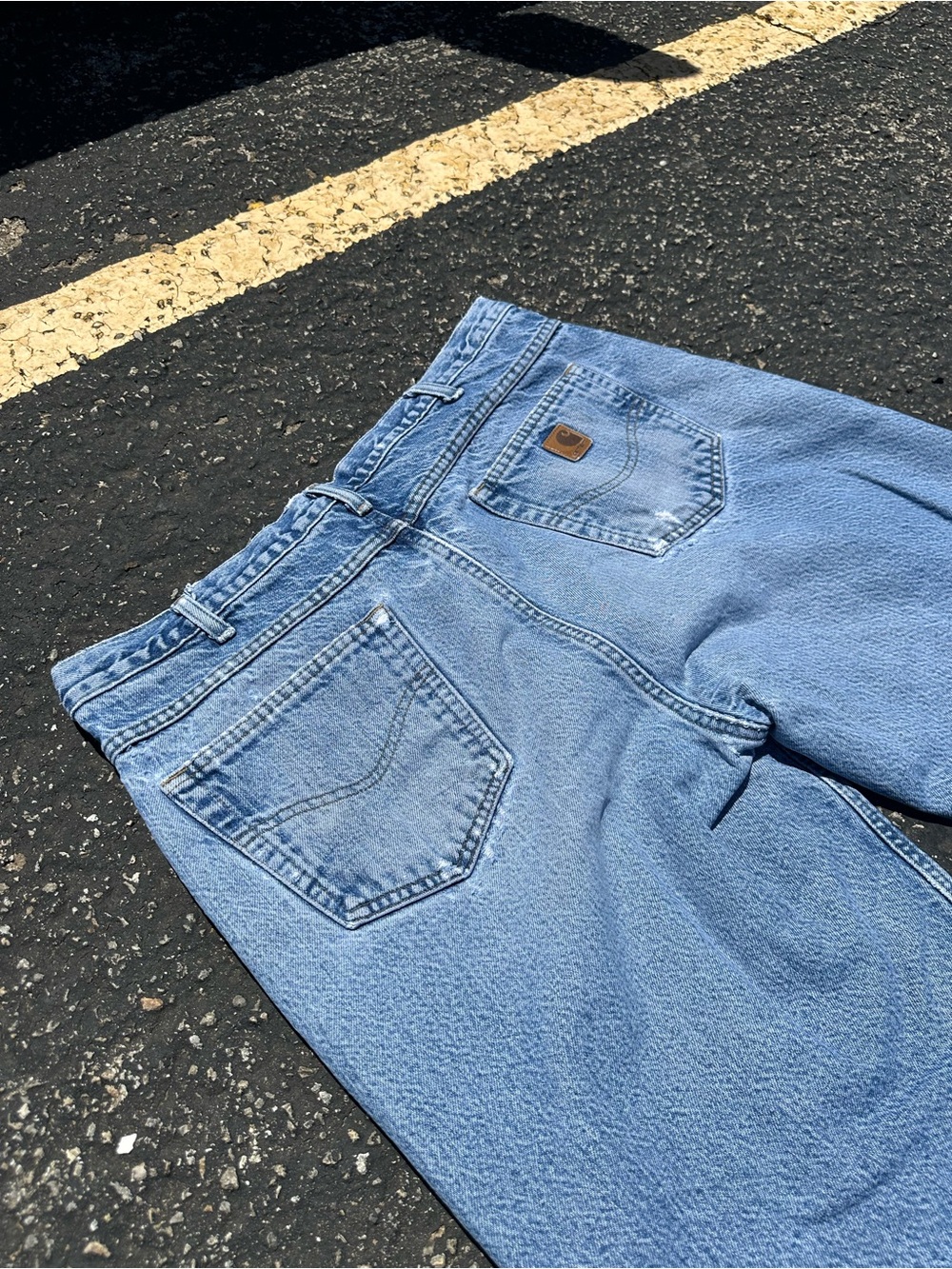 Carhartt B21 DST Relaxed Fit Flannel Lined Men's 38 x 32 Denim Jeans